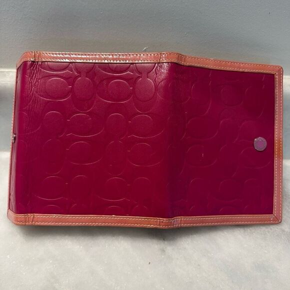 Vintage Coach Leather Red Rectangle Photo Album 5.5” x 6.5” - Picture 3 of 4